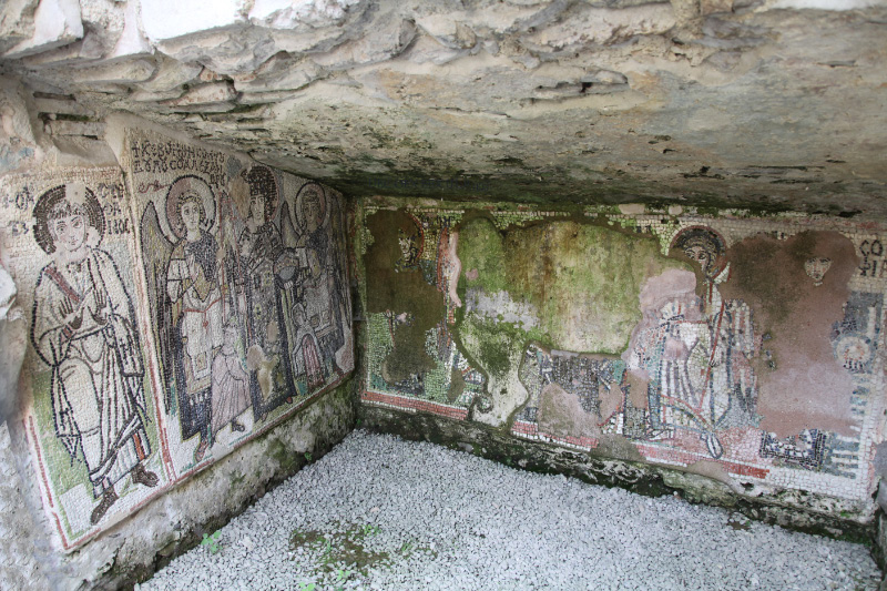 VI century mosaics of Durrës Amphitheater