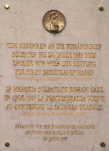 Romanian plaque at Kahlenberg