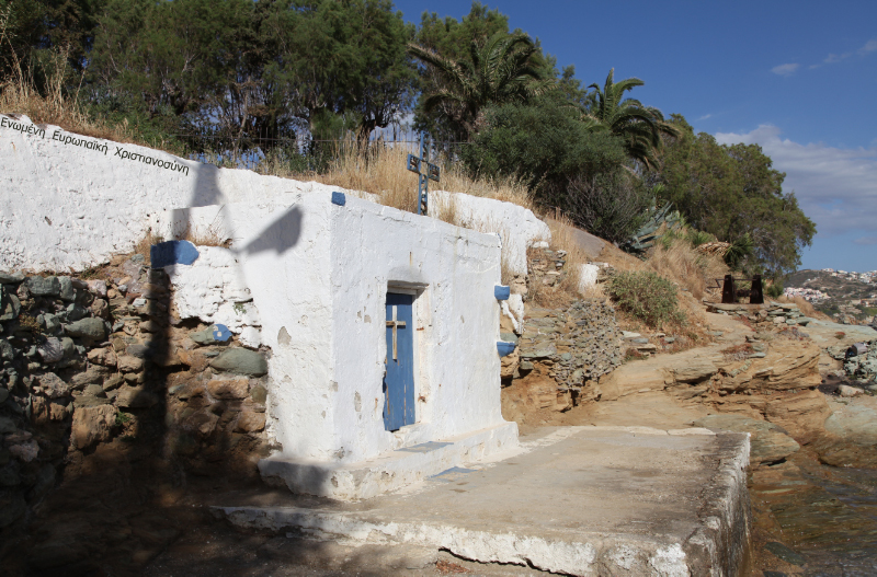 shore side chapel in Agia Pelagia