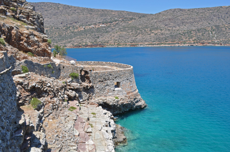 The Northern bastion Spinalonga Fortress Crete Greece European Christendom