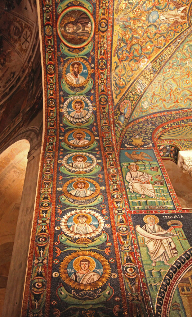 Ravenna  Basilica of San Vitale triumphal arch intrados Paul to Protasius