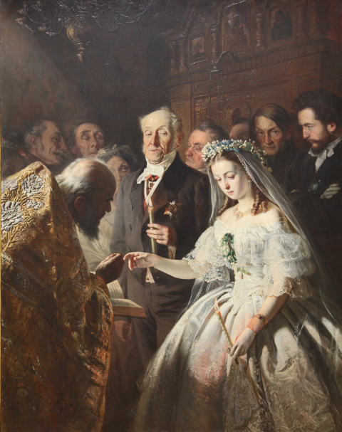 The Unequal Marriage by Pukirev in the Tretiakov