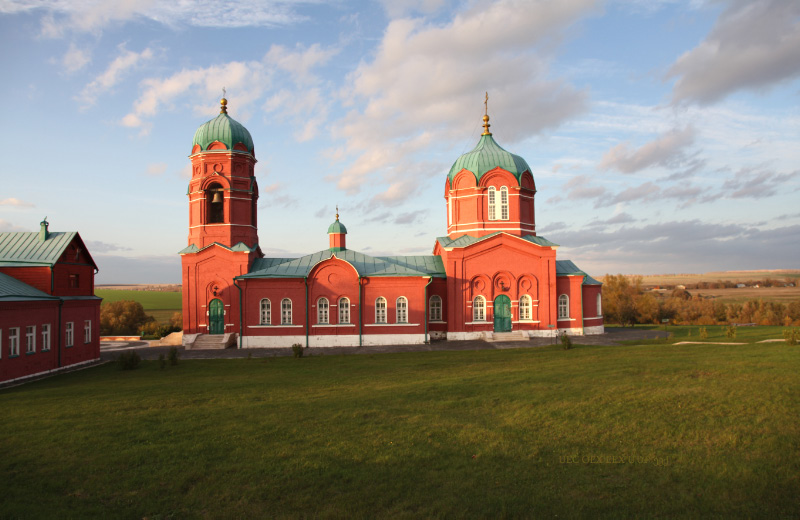 red brick Church on Kulikovo Field