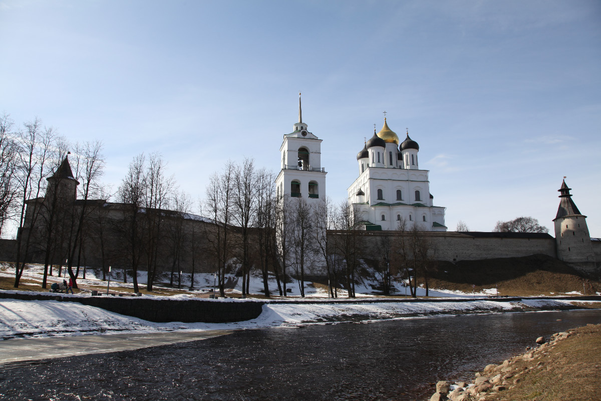 Pskov Kremlin on Pslov River