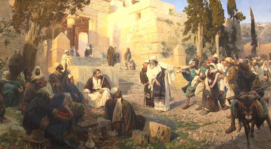 Christ and Adulterous by Vasily Polenov