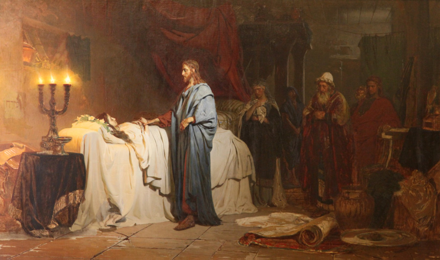 Jesus raising the daughter of Jairus by Ilya Repin
