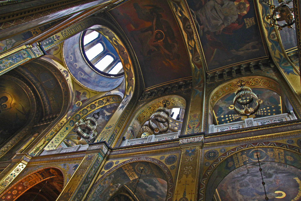 vaulted ceiling of the Патріарший кафедральний собор св. Володимира – Saint Volodymyr's Cathedral in Kyiv