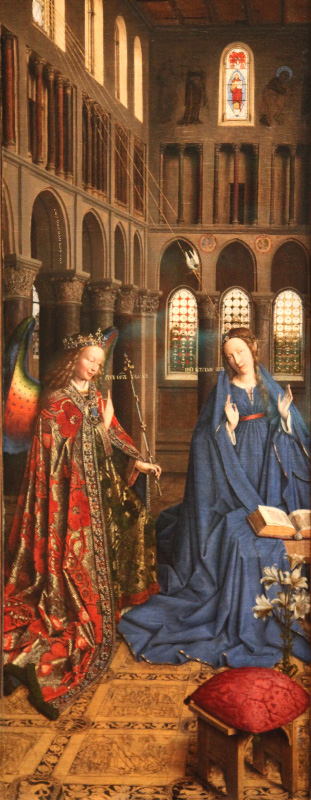 The Annunciation (c. 1434), by Jan van Eyck (c. 1390 – c. 9 July 1441)