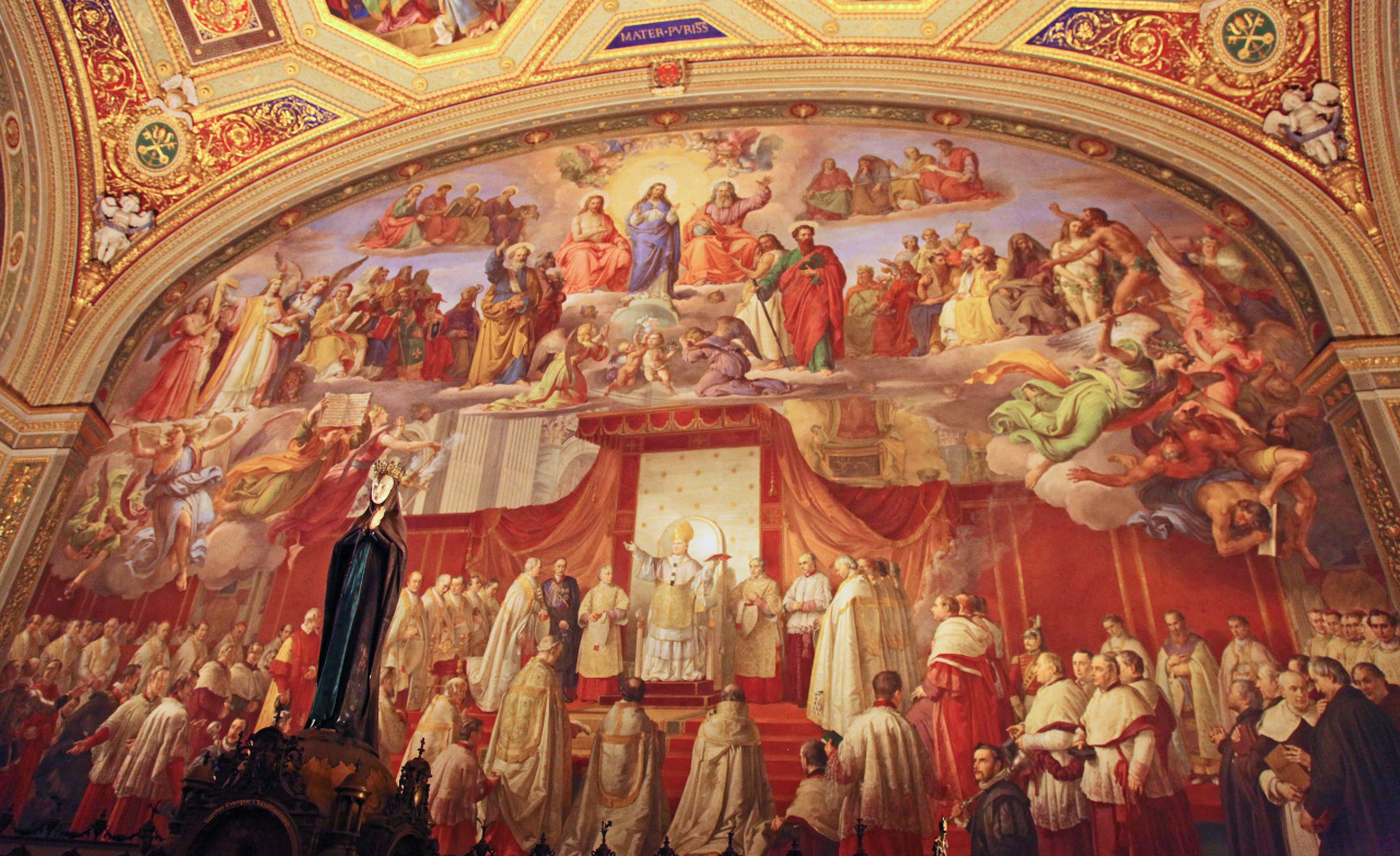 Promulgation of the Dogma of the Immaculate Conception by Francesco Podesti in the Vatican Room of the Immaculate Conception