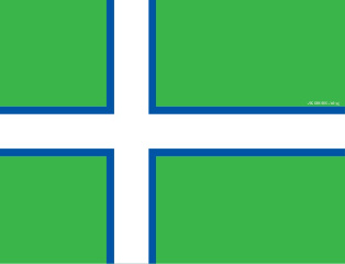 Greenlandic flag holy alternative with Nordic Cross