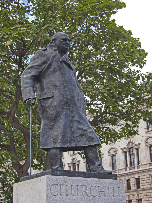 Winston Churchill bronze on Parliament Square